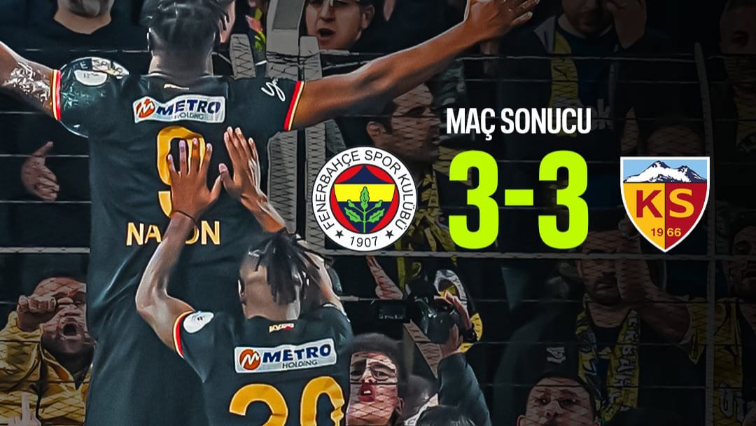 Fenerbahçe’den Şok Puan Kaybı! Kayserispor Uzatmalarda Yara Verdi 1 fff